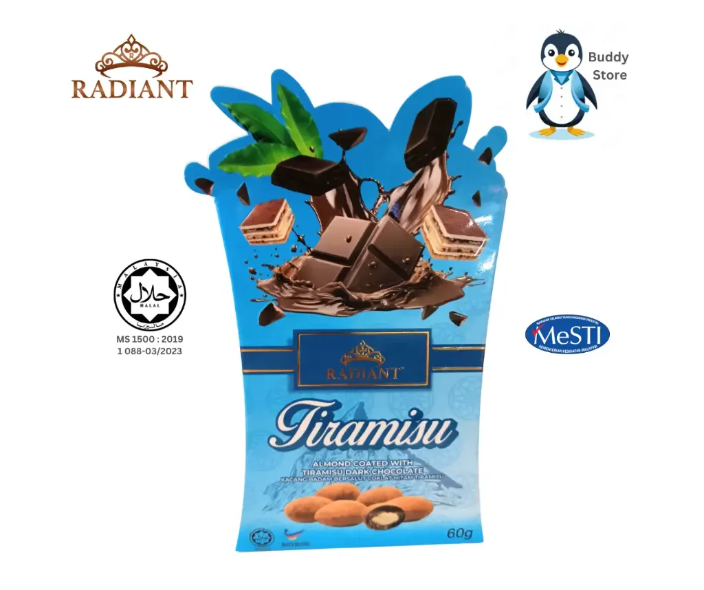 RADIANT ALMOND COATED WITH TIRAMISU DARK CHOCOLATE 60G