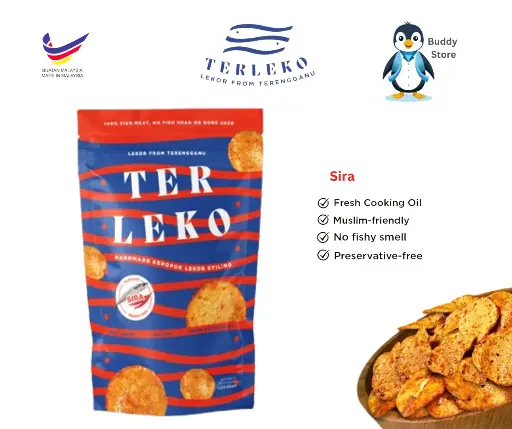 Terleko's Keropok Lekor Syiling - 100G (Sira)