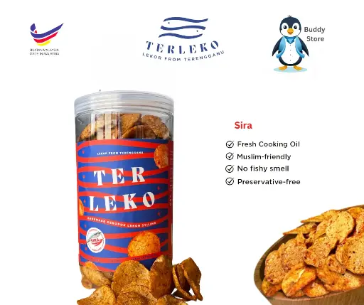 Terleko's Keropok Lekor Syiling - 300G (Sira)